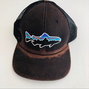 Patagonia Trucker Hat Black with Fish